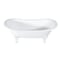 Aqua Eden Clawfoot Bathtubs, 71.63 L, 29.75 W, White, Cast Iron VCTNDS7231NLW - alternate 1